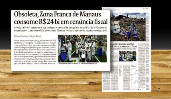 Folha associa miséria à Zona Franca de Manaus e a chama de obsoleta