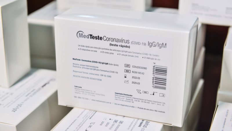 Governo kits de teste rápido coronavírus