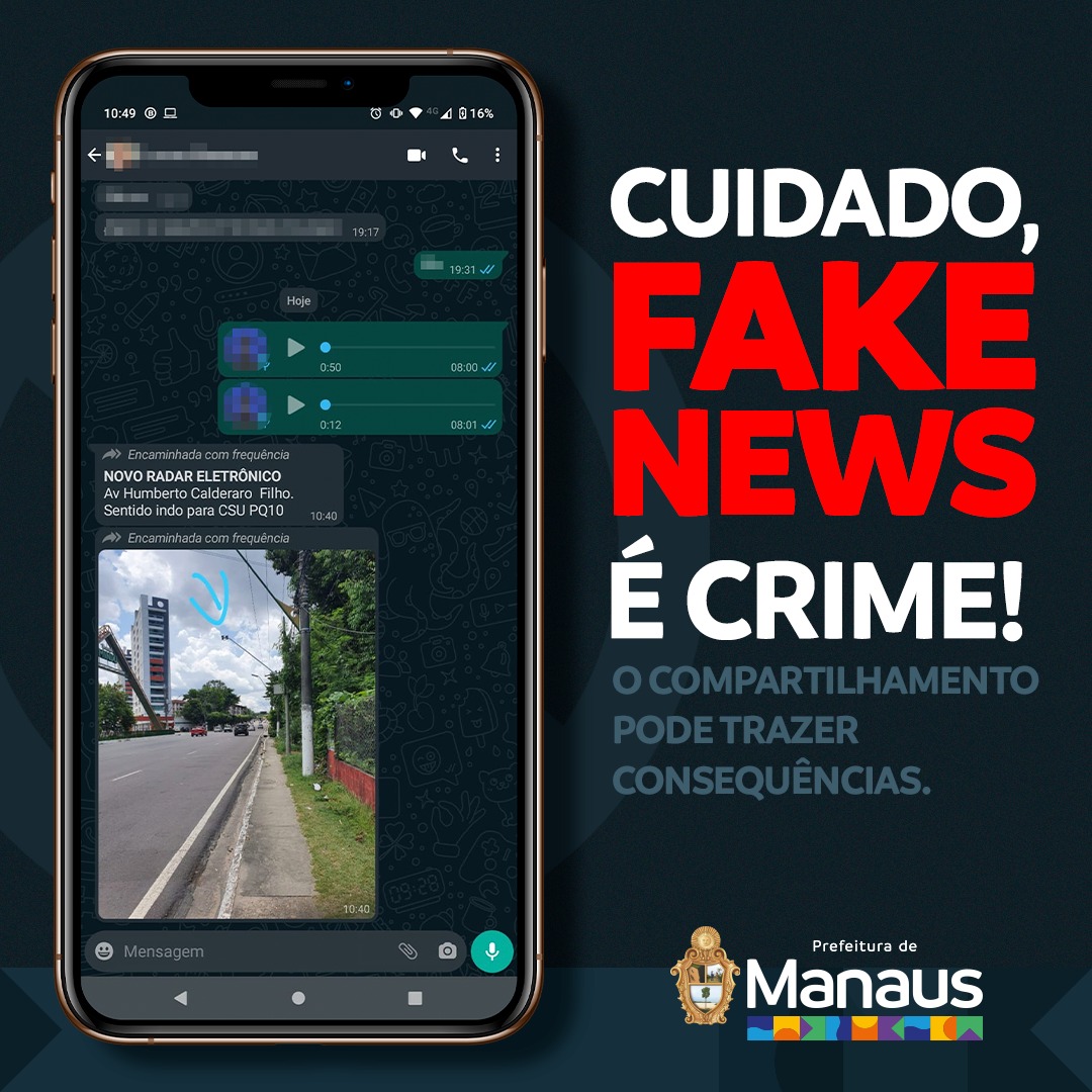 É fake news que prefeitura instala câmeras em Manaus para o trânsito