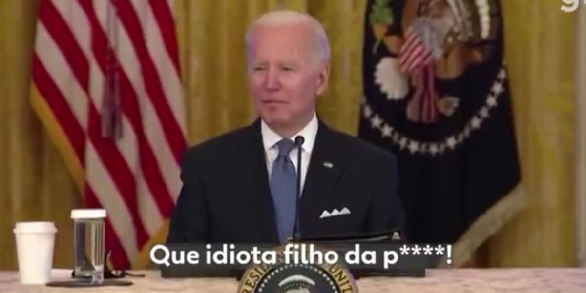 Até tu, Biden! Vaza vídeo de presidente dos EUA xingando repórter