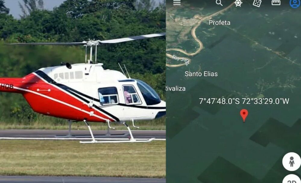 Helicóptero do Ministério da Saúde cai na Amazônia