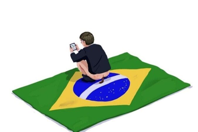 Exposição de obra com Bolsonaro defecando na Bandeira é suspensa