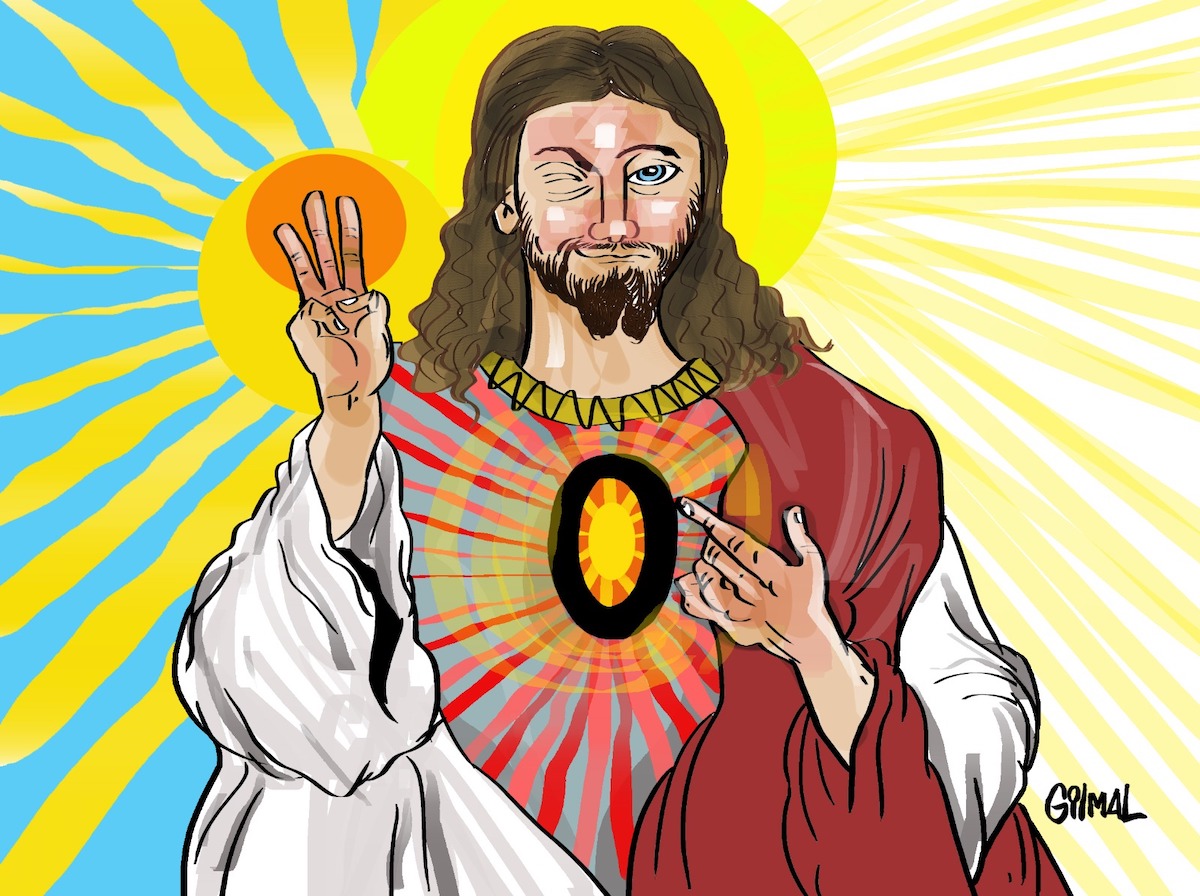 Jesus Cristo 3 x 0 evangélicos - arte Gilmal
